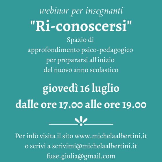 Webinar Ri-conoscersi